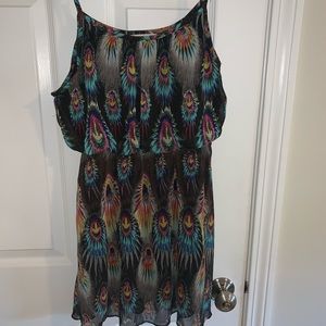 Peacock pattern dress